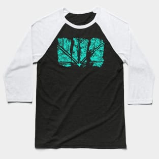 Leaf Structure on Brush Strokes - Abstract Baseball T-Shirt